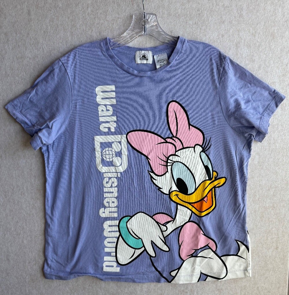 Disney Parks Walt Disney World Daisy Duck T-Shirt Womens M Purple Cotton Tee